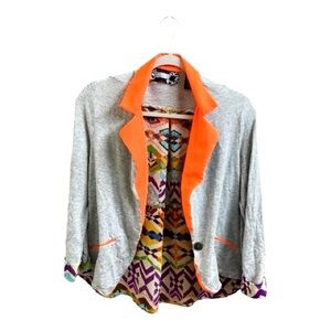 Buckle’s Daytrip Gray Blazer with Orange Accents